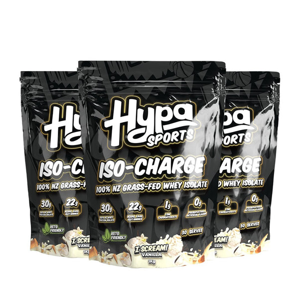 Hypa Sports ISO - Charge Whey Isolate 3Kg (90 Serves) - Hypa Christchurch - Hypa Christchurch