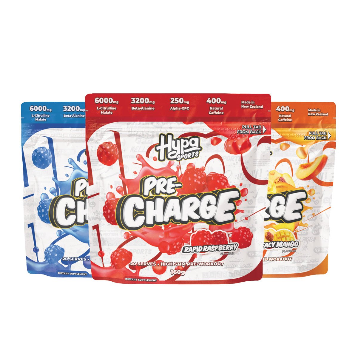 Hypa Sports Pre - Charge 20 Serve Pre Workout - Hypa Christchurch - Hypa Sports