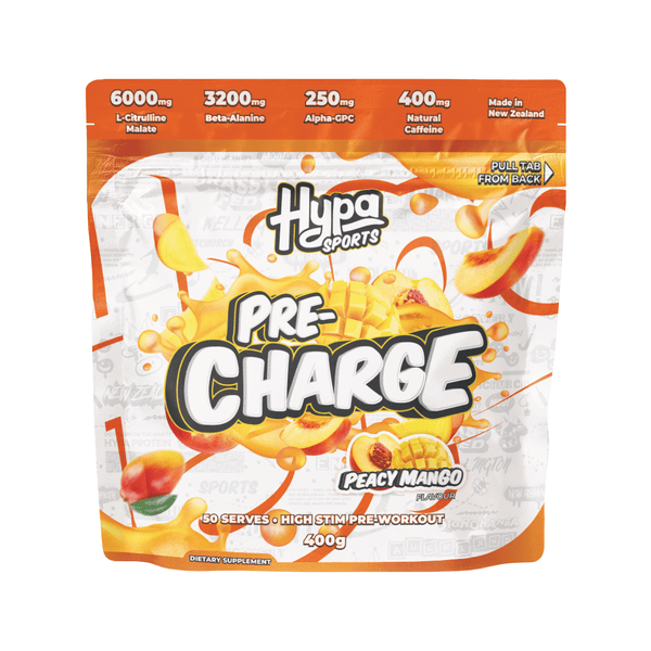 Hypa Sports Pre - Charge 50 Serve Pre Workout - Hypa Christchurch - Hypa Sports