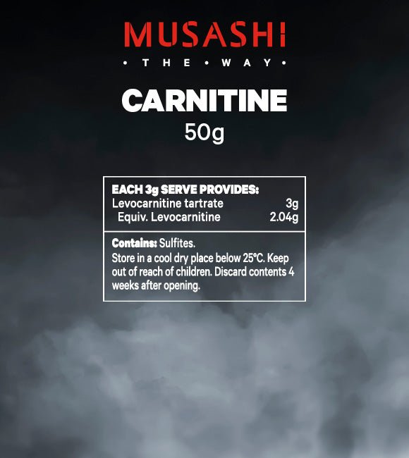 Musashi CARNITINE 50G POWDER - Hypa Christchurch - Musashi