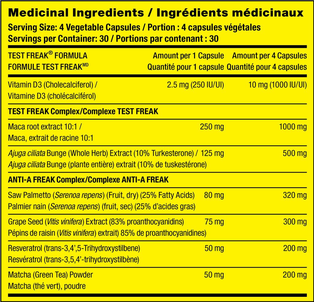 Pharma Freak Test Freak Gold Lable 120 Caps - Hypa Christchurch - Pharma Freak