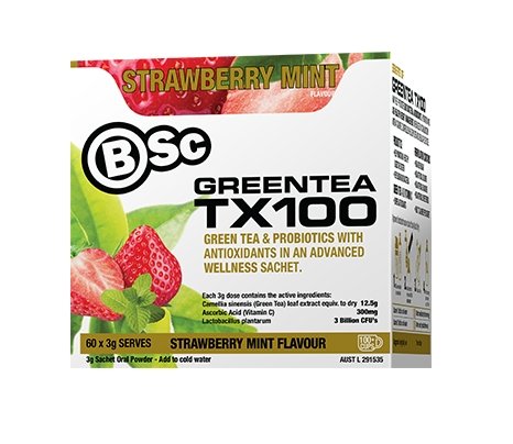 BSC Green Tea TX100 Probiotic Fat-Burner 60 Serve - Hypa Christchurch - BSC
