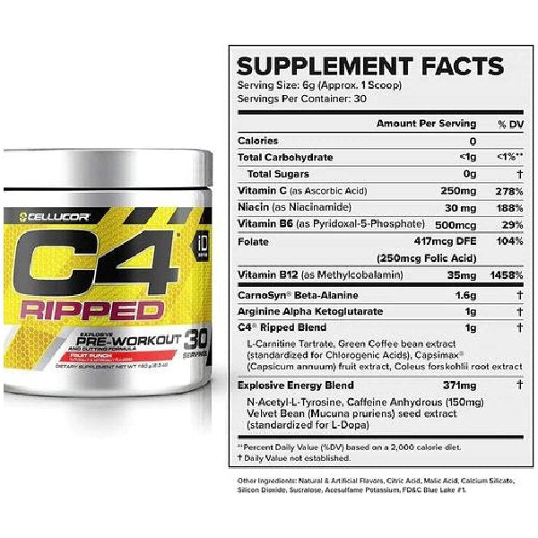 Cellucor C4 RIPPED 30 Serves - Hypa Christchurch - CELLUCOR
