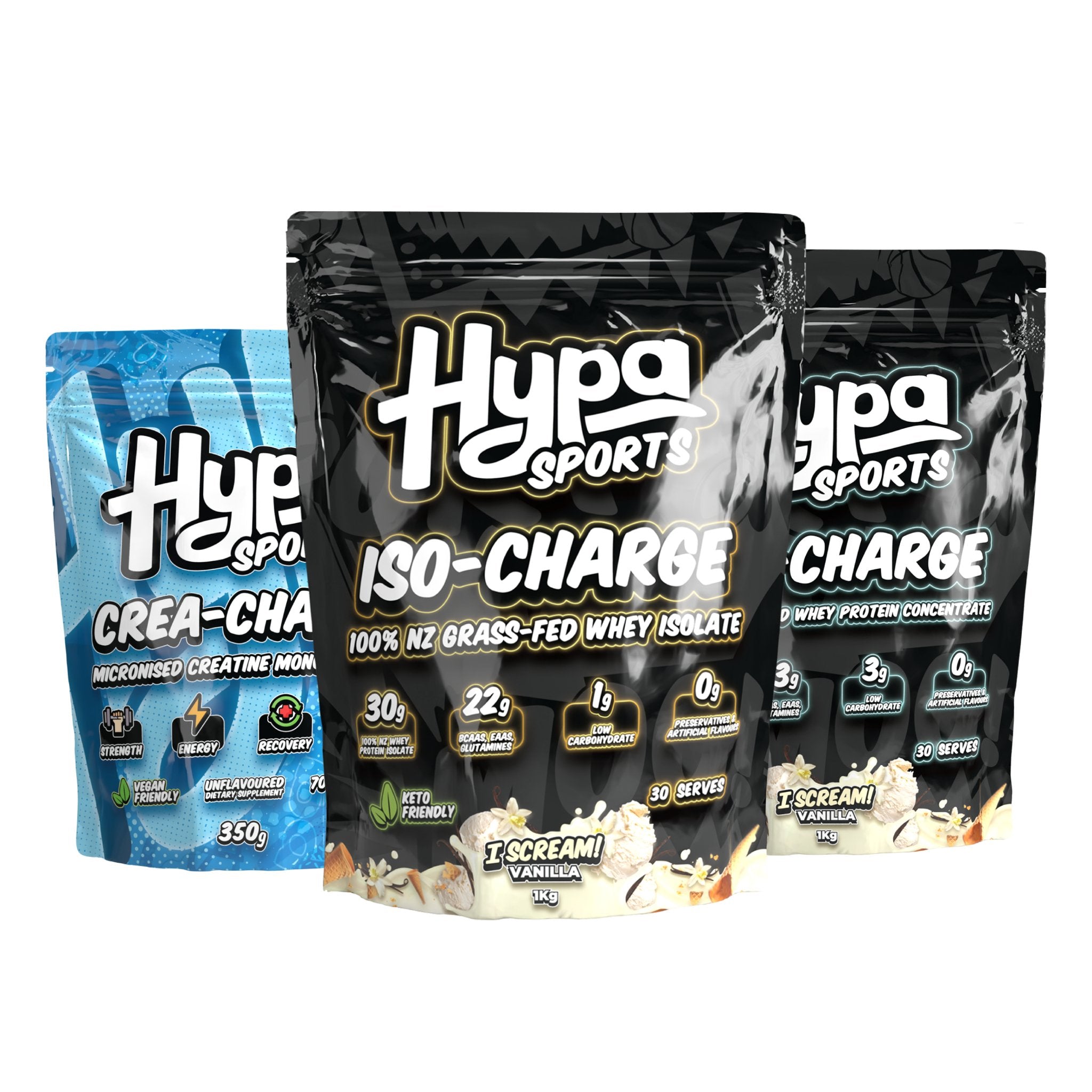 Hypa Iso-Charge + Hypa Pro-Charge + Hypa Crea-Charge - Hypa Christchurch - Hypa Sports