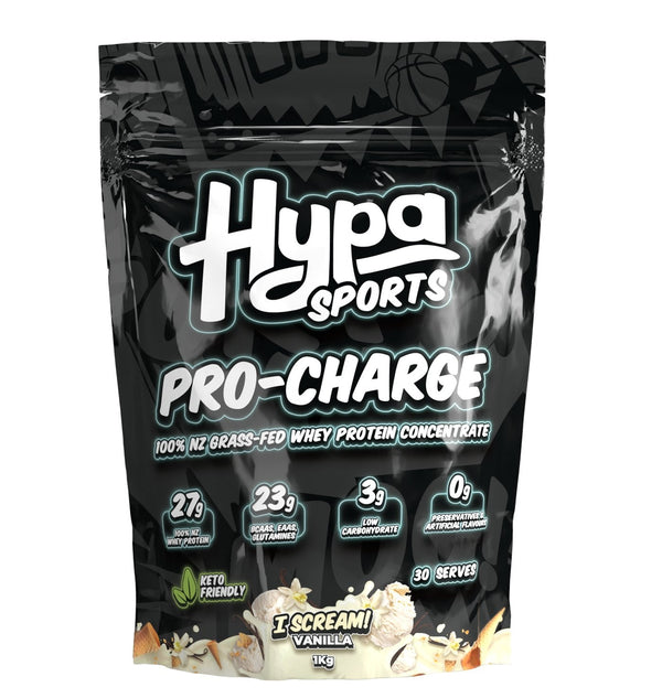 Hypa Sports Pro-Charge Whey 1kg (30 Serve) - Hypa Christchurch - Hypa Sports