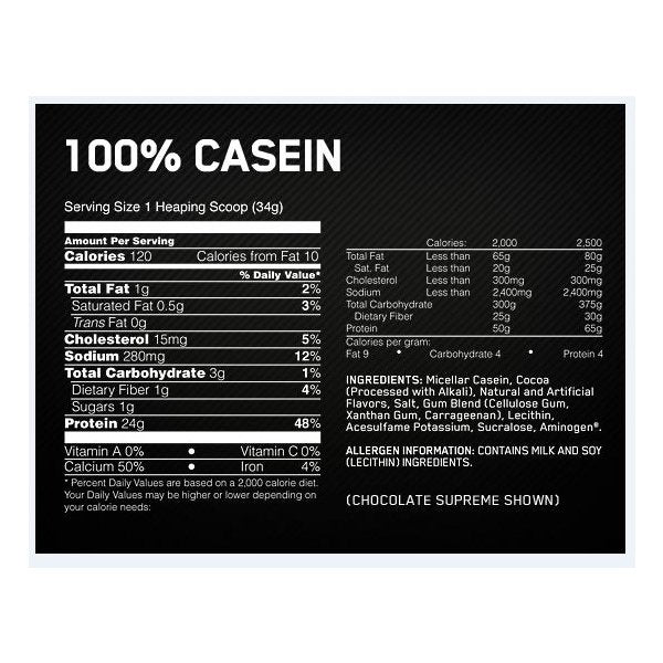 Optimum Nutrition 100% Casein Protein 2lb - Hypa Christchurch - Optimum Nutrition