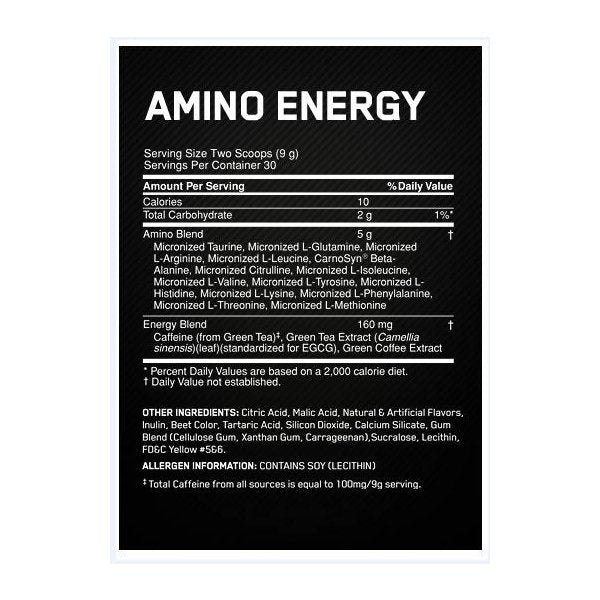 OPTIMUM NUTRITION AMINO ENERGY 30 SERVE - Hypa Christchurch - Optimum Nutrition