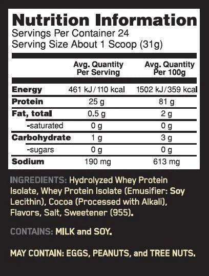 Optimum Nutrition Gold Standard 100% Whey Isolate 1.6lb - Hypa Christchurch - Optimum Nutrition