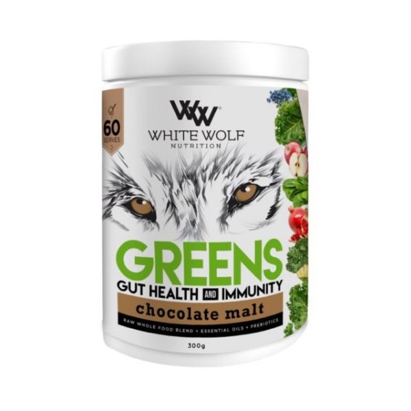 white wolf nutrition greens gut health immunity 60 serve - Hypa Christchurch - White Wolf